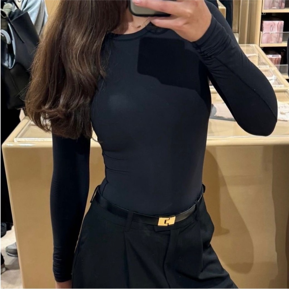 Boat Neck Long Sleeve Sexy Thong Bodysuit